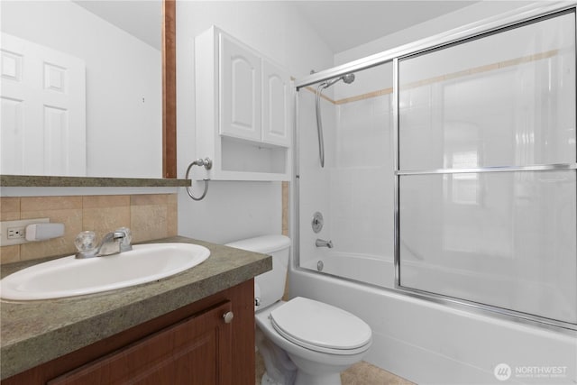 23914 66th St E Unit 33, Buckley, WA 98391 - full bath featuring shower / bath combination with glass door, backsplash, and vanity
