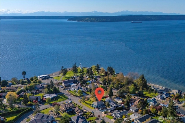 5201 Hyada Blvd NE, Tacoma, WA 98422 - aerial view featuring a water and mountain view and a residential view