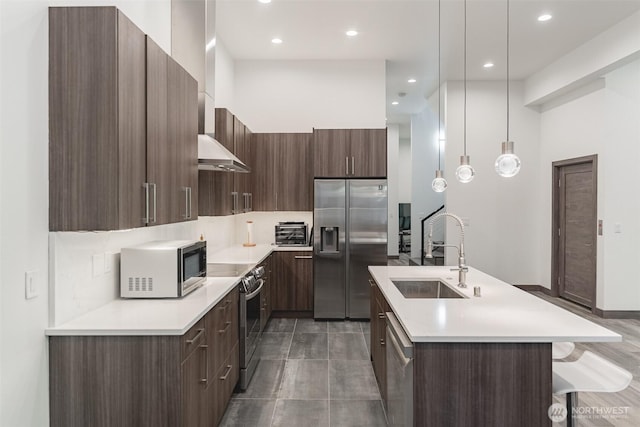 43 Rocky Ridge Dr, Bellingham, WA 98229 - kitchen with modern cabinets, light countertops, a sink, and appliances with stainless steel finishes