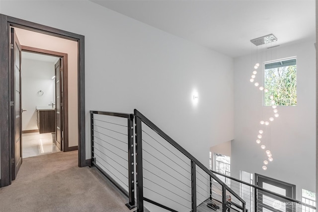 43 Rocky Ridge Dr, Bellingham, WA 98229 - stairs featuring baseboards and carpet floors