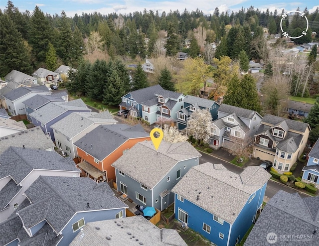aerial view of residential area