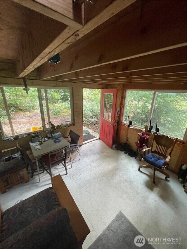 sunroom featuring plenty of natural light