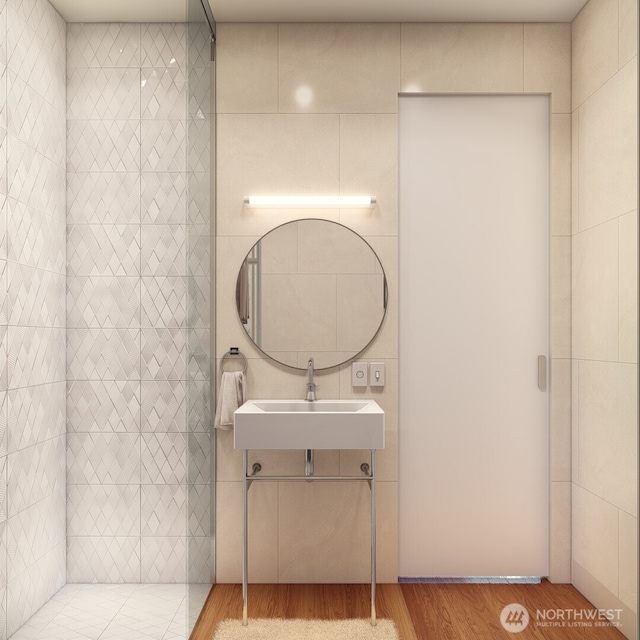 2228 W Lake Sammamish Pkwy SE, Bellevue, WA 98008 - bathroom featuring a sink and wood finished floors