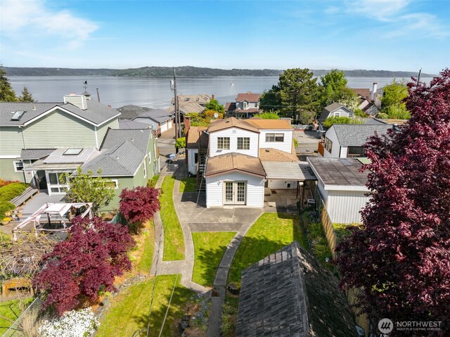 5323 Hyada Blvd NE, Tacoma, WA 98422 - drone / aerial view with a residential view and a water view