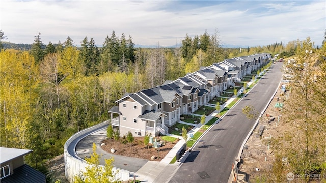 bird's eye view with a forest view