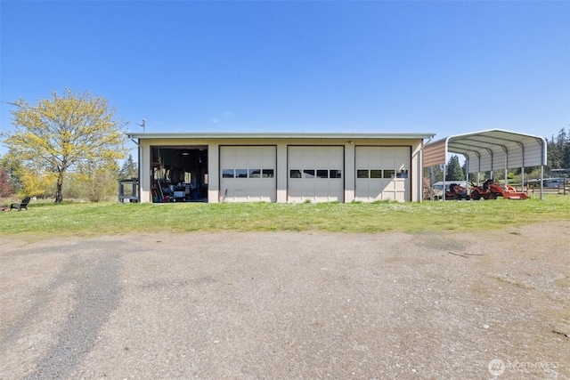 garage with a garage