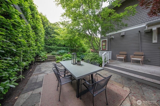 4015 S Andover St, Seattle, WA 98118 - view of patio featuring a deck and outdoor dining space