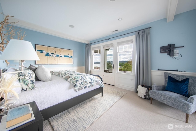 4015 S Andover St, Seattle, WA 98118 - bedroom with carpet floors and wainscoting