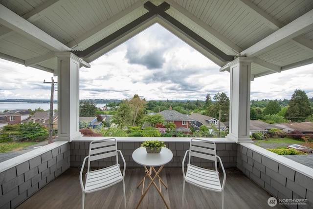 4015 S Andover St, Seattle, WA 98118 - balcony featuring a water view and a residential view