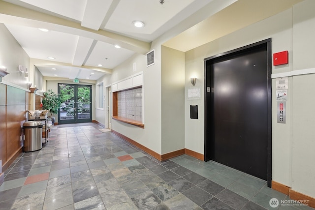 lobby with visible vents