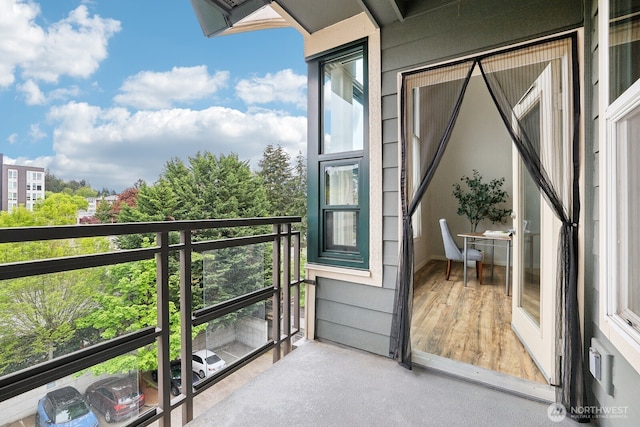 view of balcony