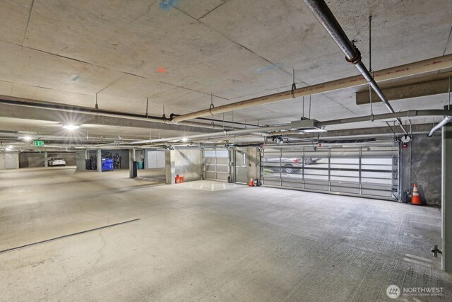 parking garage with a garage door opener