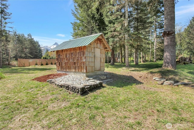 view of shed