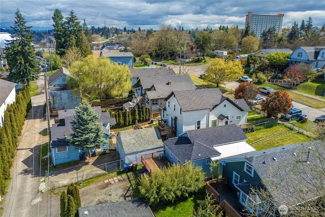 drone / aerial view with a residential view