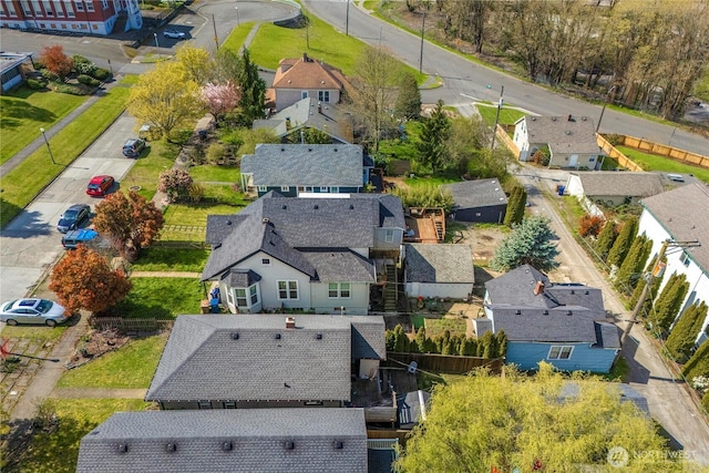 bird's eye view featuring a residential view