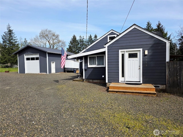6818 Olympic Hwy, Aberdeen, WA 98520 - view of front of property with an outbuilding and a garage