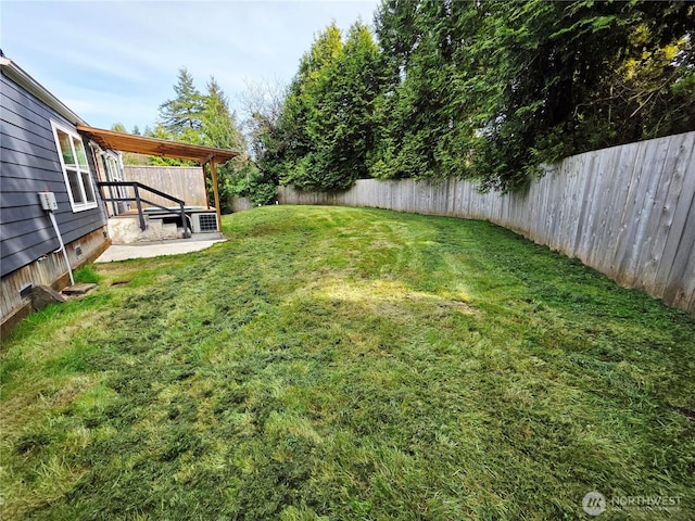 6818 Olympic Hwy, Aberdeen, WA 98520 - view of yard featuring a fenced backyard and a patio