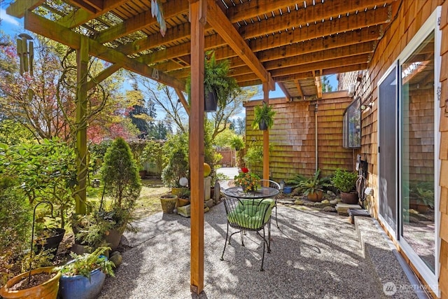 view of patio / terrace with fence