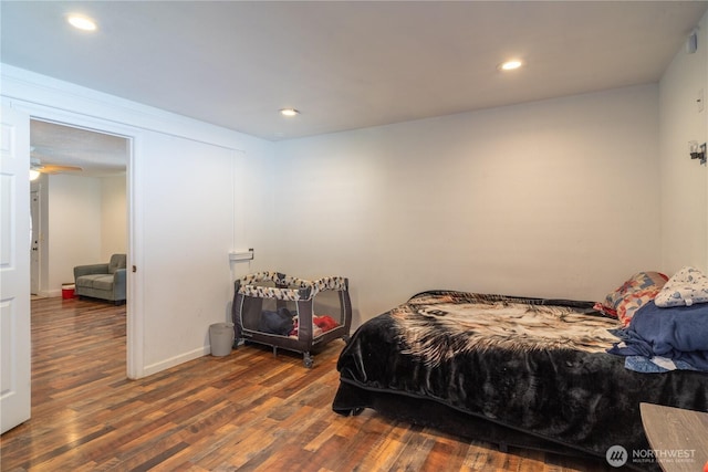 775 S 4th Ave, Othello, WA 99344 - bedroom with wood finished floors, recessed lighting, and baseboards