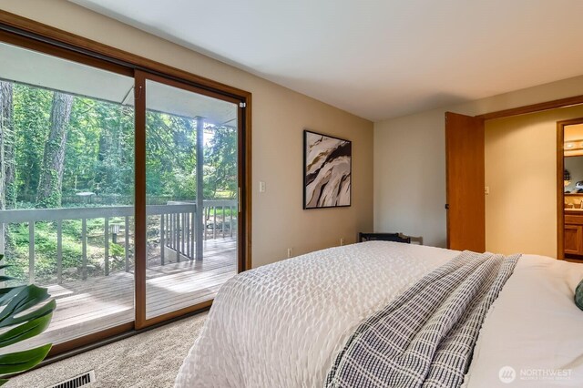 bedroom with access to outside
