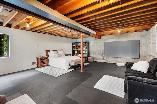 17505 NE 4th Pl, Bellevue, WA 98008 - bedroom with concrete floors