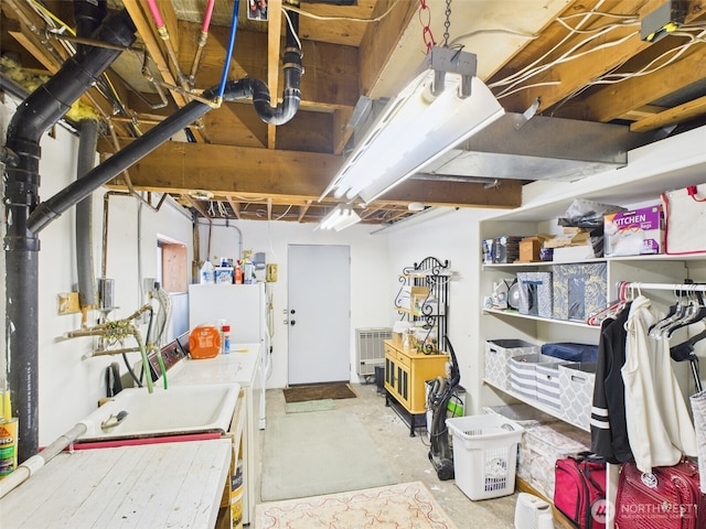 view of storage area