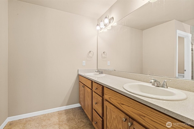 2126 Olivia St SE, Olympia, WA 98513 - full bathroom with double vanity and baseboards