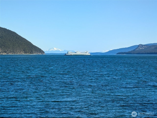 view of water feature featuring a mountain view