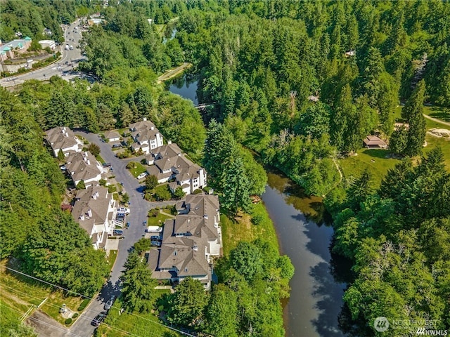 9821 NE Riverbend Dr Unit C102, Bothell, WA 98011 - view of property location featuring a large body of water, a forest, and nearby suburban area