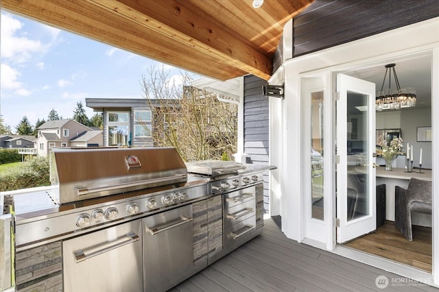 view of patio featuring grilling area and area for grilling