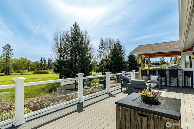 view of wooden deck