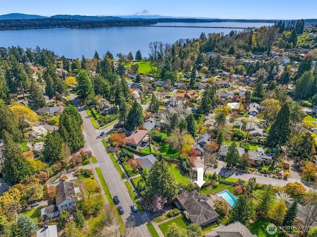 5429 NE Windermere Rd, Seattle, WA 98105 - birds eye view of property featuring a water view and a residential view