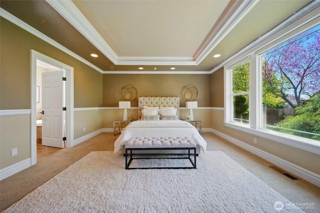 162 Costello Pl, Walla Walla, WA 99362 - carpeted bedroom with recessed lighting, a raised ceiling, and baseboards