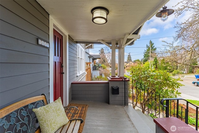 balcony with a porch