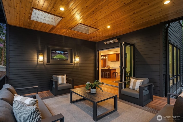 exterior space with an outdoor hangout area