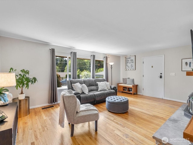 4913 W View Dr, Everett, WA 98203 - living area with light wood-type flooring and baseboards