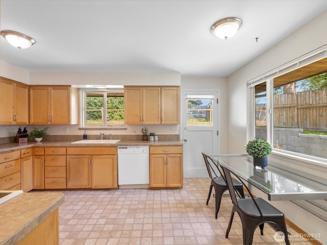 4913 W View Dr, Everett, WA 98203 - kitchen with white dishwasher and light countertops