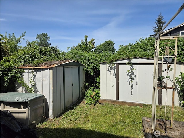 view of shed