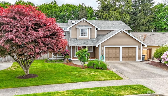 5475 Park Place Loop SE, Lacey, WA 98503 - traditional home with a garage, asphalt driveway, and roof with shingles