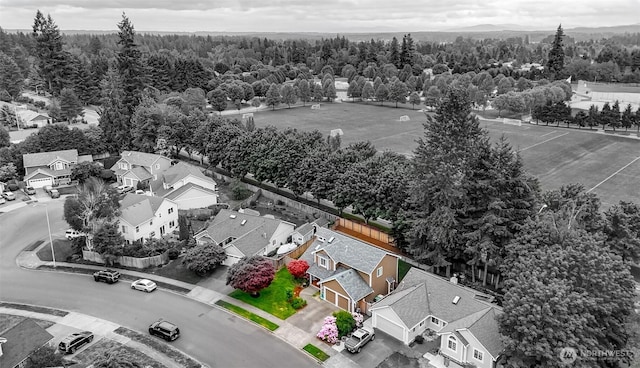 5475 Park Place Loop SE, Lacey, WA 98503 - aerial view of residential area featuring a heavily wooded area