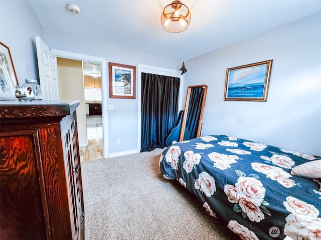 bedroom with carpet flooring