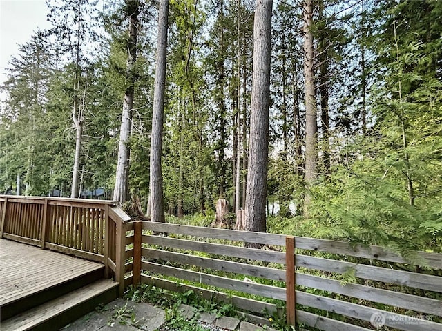 deck with fence