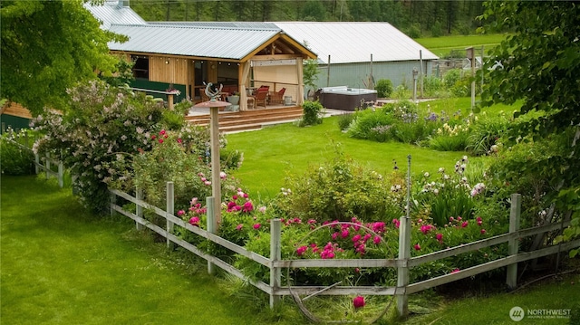 240 Mcfarland Creek Rd, Methow, WA 98834 - view of yard with central air condition unit and a hot tub