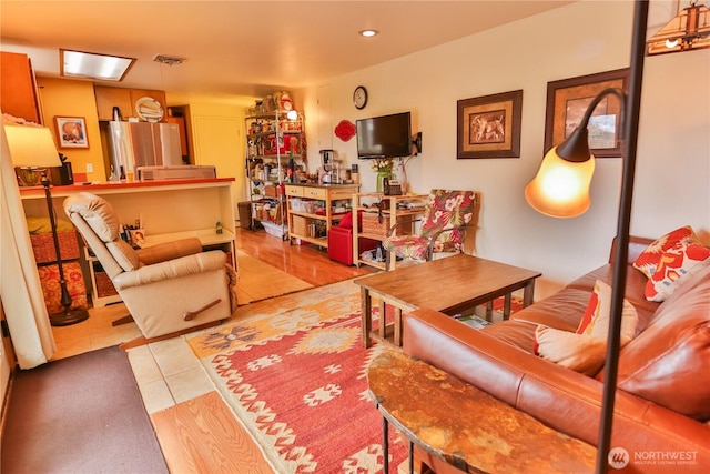240 Mcfarland Creek Rd, Methow, WA 98834 - tiled living room featuring recessed lighting