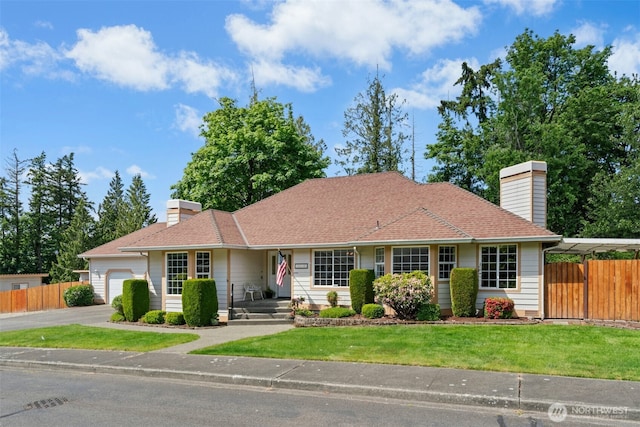 10116 SE 188th St, Renton, WA 98055 - view of front of home featuring a chimney, driveway, and an attached garage