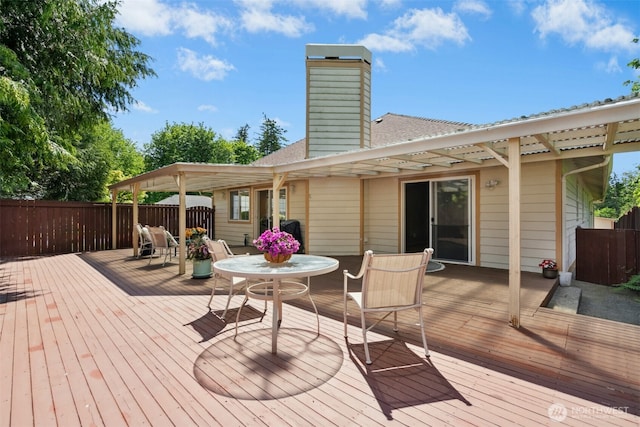 10116 SE 188th St, Renton, WA 98055 - wooden terrace with outdoor dining area