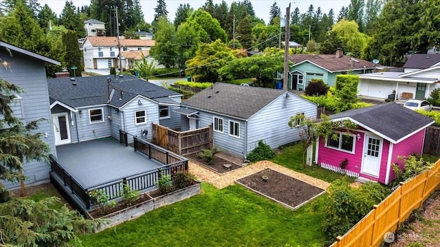 aerial view of residential area