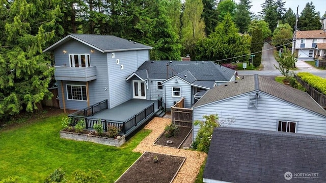 view from above of property