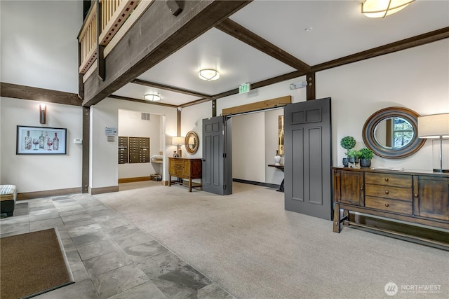 15700 116th Ave NE Unit 205, Bothell, WA 98011 - carpeted bedroom with baseboards, visible vents, and a barn door