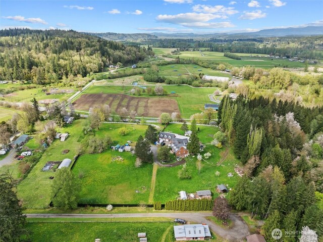 30915 SE Redmond Fall City Rd, Fall City, WA 98024 - birds eye view of property with a rural view and a mountain view